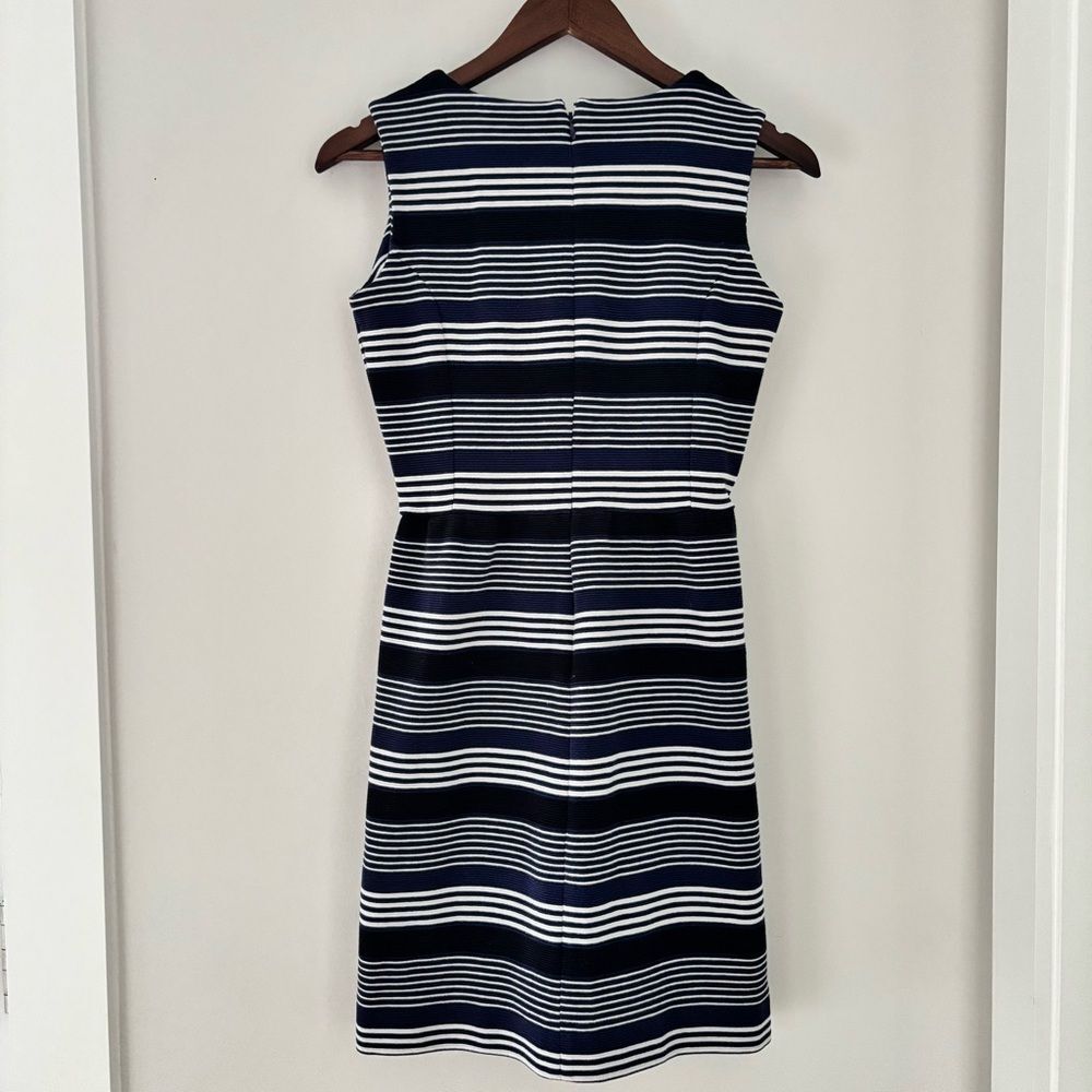 Madewell Navy Striped Sleeveless Fit & Flare Dress XS - Picture 9 of 10